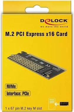 Kartë zgjerimi PCIe DeLOCK 90300, adapter M.2 NVMe PCIe 3.0, e zezë