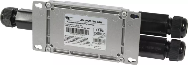 Repeater rrjeti ALLNET ALL-PR2013O-30W, 1000 Mbit/s, Ethernet LAN, e zezë, argjend