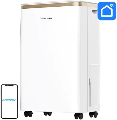 Dehumidifikues Dorosin ER-1201, 12L/ditë, kontroll me aplikacion, i bardhë