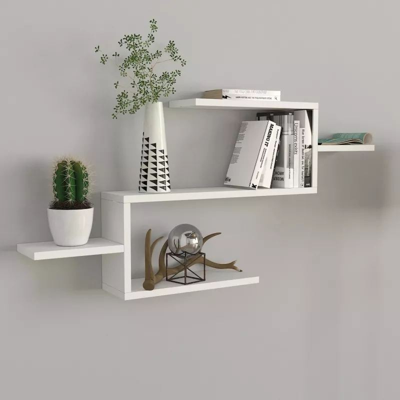 Raft librash Hanah Home, Twist, i bardhë