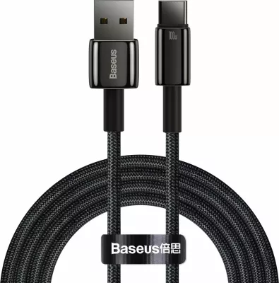 Kabllo USB-A në USB-C Baseus CAWJ000101 2m 100W USB 2.0, e zezë