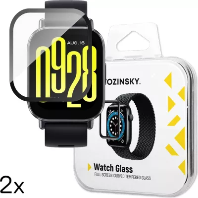 Xham i temperuar për orë Xiaomi Redmi Watch 5 Active, Wozinsky Full Glue, set 2 copë