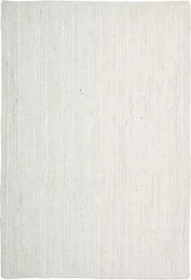Qilim jute i endur me dorë, ngjyrë e bardhë, 200x290cm, Conceptum Hypnose 00026A