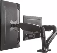 Mbajtëse tavoline për 2 monitorë ICYBOX IB-MS304-T deri 32\", VESA 75x75/100x100, me gas spring, e zezë