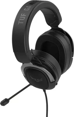 Kufje gaming ASUS TUF Gaming H3, me tela, 7.1 surround, 294g, e zezë/gri