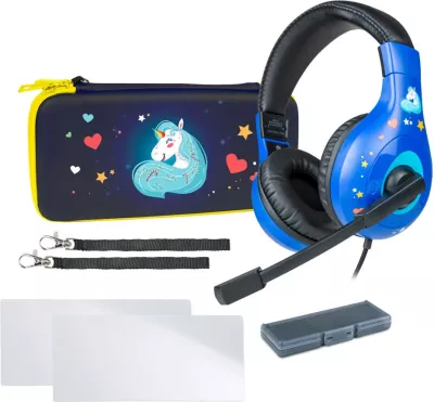 Paketë aksesorësh 6-në-1 për Nintendo Switch/Switch Lite Nacon Unicorn, blu
