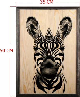 Pikturë dekorative me kornizë druri, zebra, Wallity