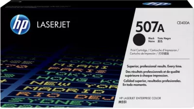 Toner HP 507A CE400A rendiment deri 5,500 faqe, i zi