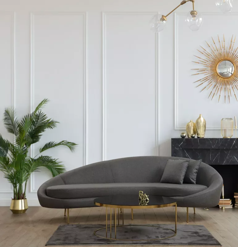 Divan treshe, ngjyrë gri e errët, Atelier del Sofa, Eses