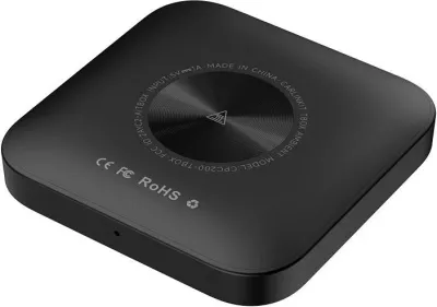 Adapter wireless për makinë Carlinkit TBOX PLUS LED, 4GB RAM, 64GB ROM, Apple CarPlay/Android Auto, i zi