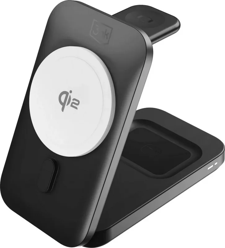 Karikues wireless 3MK MagRocket 3-in-1, 15W, zi