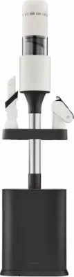 Fshesë me korrent vertikale Roborock H60 Hub 115 AW, stacion vetëzbrazës 2 L, bateri e heqshme 60 min, ekran LED, dritë jeshile, bardhë/zi