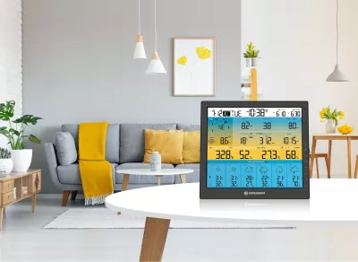 Stacion moti Bresser Wetter Center 7-in-1 solar 6-Tage 4cast Pro SF, i bardhë