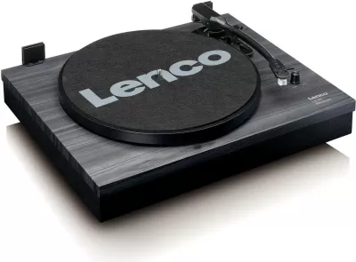 Gramafon Lenco LS-300, Bluetooth, 2 altoparlantë, druri, e zezë