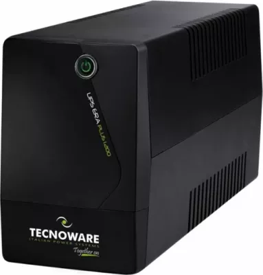 UPS TECNOWARE ERA PLUS 1200, 1200VA/840W, bateri 12V 9Ah, 2 prizë Schuko, i zi