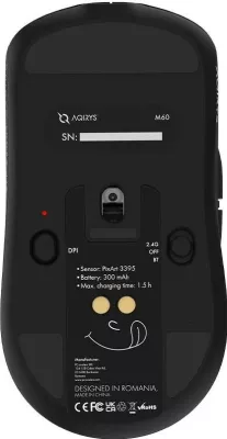 Maus gaming Aqirys M60, RGB, Bluetooth, USB, i zi