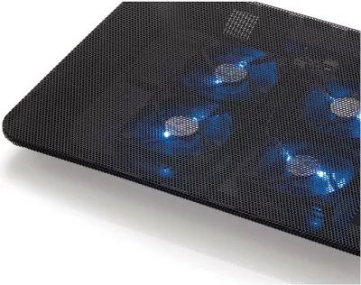 Mbajtëse ftohëse Conceptronic 4-fan, USB-A 2.0, për laptop 15.6 inç, e zezë