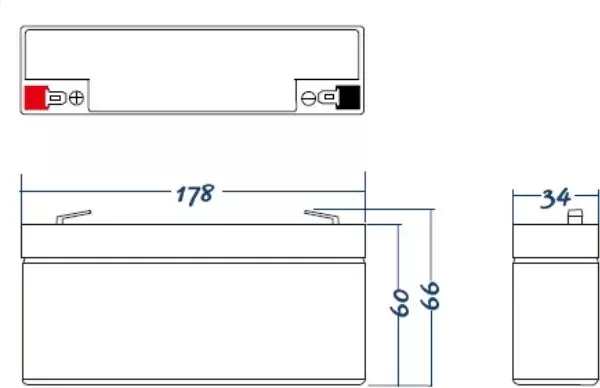 Bateri UPS Green Cell AGM18 12 V 2.3 Ah e zezë