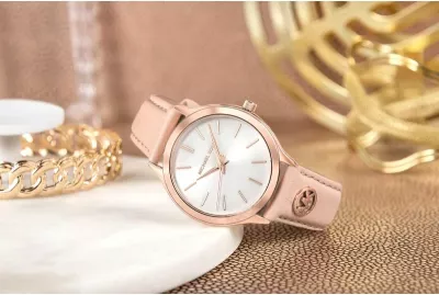 Orë dore femra Michael Kors Slim Runway MK7545, rozë