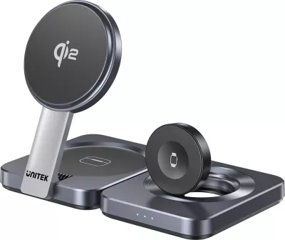 Karikues wireless UNITEK P1300AGY01 për celular, kufje, smartwatch, Gri