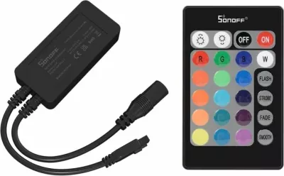 Shirit LED Wi-Fi SONOFF L2-5M 5m IP65, set me telekomandë IR dhe adaptor, RGB