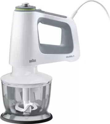Mikser dore Braun MultiMix 5 HM5137WH, 750W, 9 shpejtësi, bardhë-gri