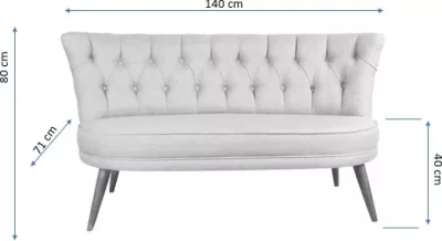 Divan dy-vendësh Atelier del Sofa, Richland Loveseat, ngjyrë kafe qumështi