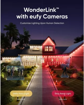Drita LED të jashtme RGB ANKER eufy E22, 30m, RGBWW, IP67, kontroll me aplikacion