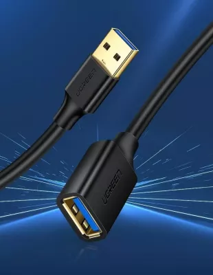 Kabllo zgjatuese USB 3.0 UGREEN 10368B, 1m, e zezë