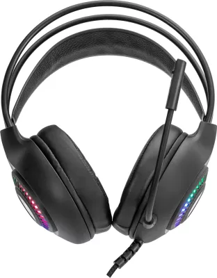 Kufje gaming Marvo H8325, wired USB 2.0, RGB, stereo, me mikrofon, zezë