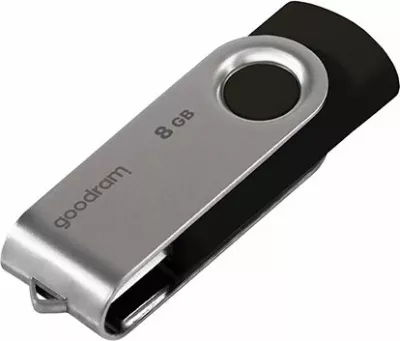 Pendrive GoodRam UTS2.0 8 GB USB 2.0 (UTS2-0080K0R11), zi/argjend