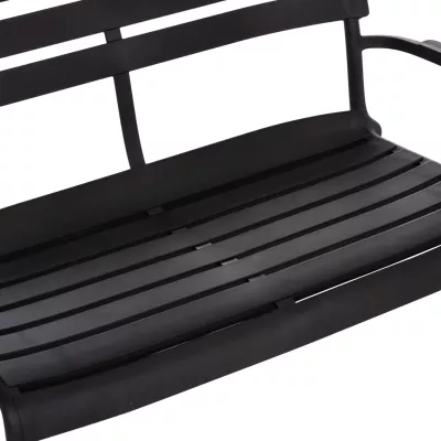 Stol dy vendësh polipropileni, i zi, KORVER FH6332.02, 113x65x76cm