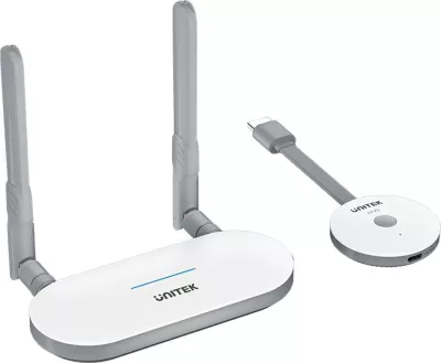 Nadajnik dhe marrës HDMI pa tela Unitek, zgjatje deri në 50m, bardhë