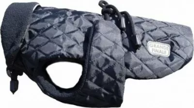 Pallto për qen Grande Finale Derka Czarna Pikowana, size 8 (41 cm), e zezë