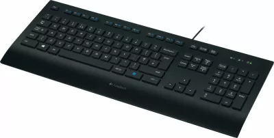 Tastierë Logitech K280e për Biznes, Full-size (100%), Wired, USB, QWERTY, E zezë