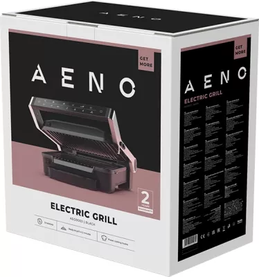 Grill elektrik AENO EG3 2000W, 7 programe + mod manual, pllaka 292x230mm, i zi