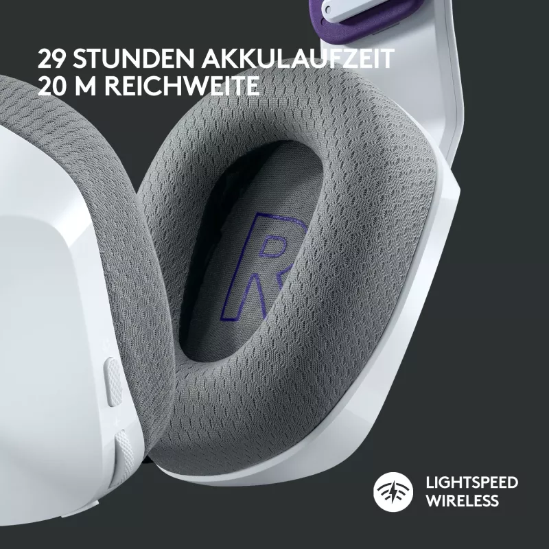 Kufje gaming Logitech G733 LIGHTSPEED, Wireless, RGB, të bardha