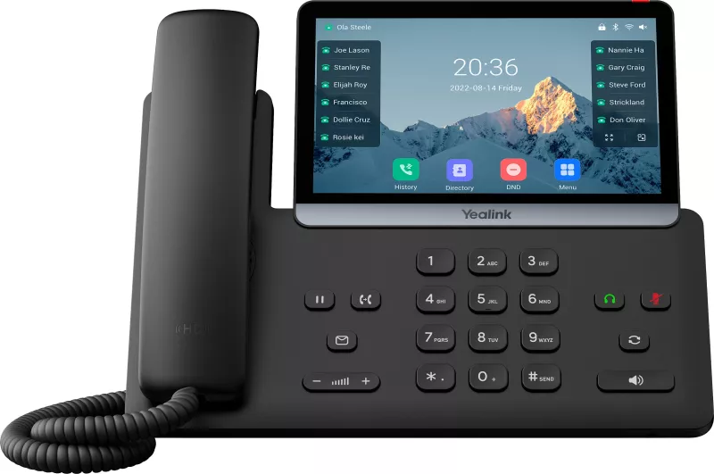 Telefon VoIP Yealink SIP-T77U, ekran me prekje 7", Gigabit Ethernet, PoE, i zi
