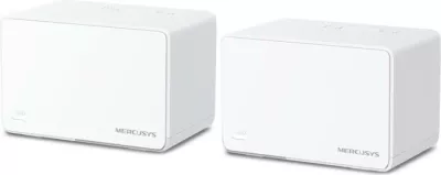 Router Mesh Wi‑Fi 6, Mercusys Halo H80X AX3000, dy banda, porta Gigabit, i bardhë, set 2-pack