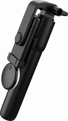 Selfie stick Hurtel WH1YXS tripod teleskopik 1m me llambë LED, mbajtëse telefoni, e zezë