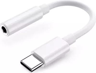 Adapter audio Samsung GP-TGU023AE DAC USB-C në 3.5mm mini jack, e bardhë