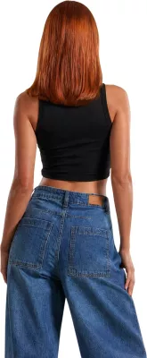 Crop top për femra I am BASIC 1947, i zi [Madhësia: M]
