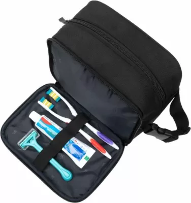 Çantë tualeti RIVACASE ECO 8409, RPET poliester, 215×160×120 mm, e zezë
