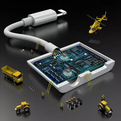 Adapter Joyroom S-Y104, Lightning në 3.5mm jack + Lightning, i bardhë