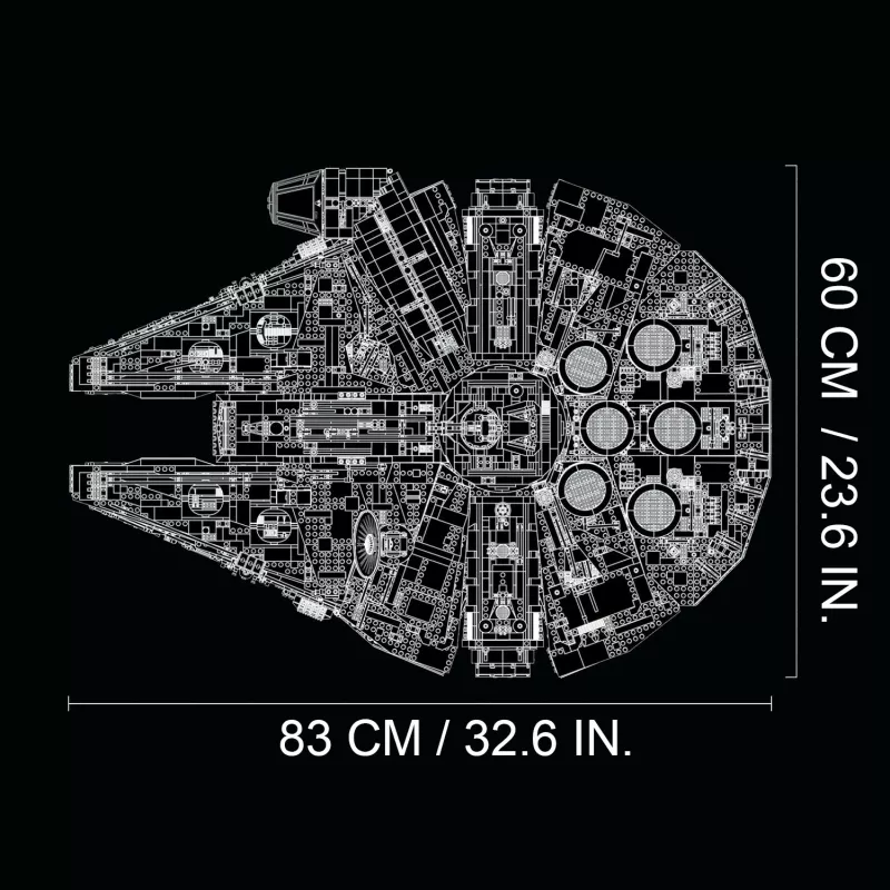 Set ndërtimi LEGO Star Wars Millennium Falcon 75192, 7541 copa, 13.6 kg