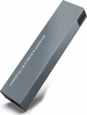 Kasë e jashtme për SSD M.2 Zenwire 1026903592, NVMe/SATA, USB-C 3.2 Gen 2 10Gbps, deri 2TB, Space Gray