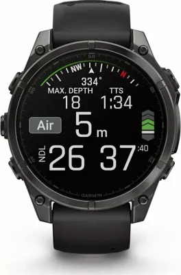 Smartwatch Garmin Fenix 8 AMOLED (010-02904-21) 1.4\" GPS NFC 10 ATM, e zezë