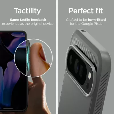 Mbështjellës Spigen Rugged Armor për Google Pixel 9 Pro XL, Gri