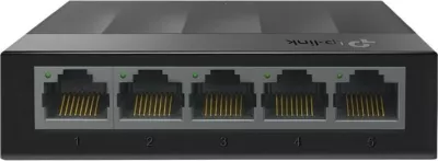 Switch TP-Link LS1005G 5 porta gigabit 10/100/1000Mbps desktop, plug-and-play, i zi