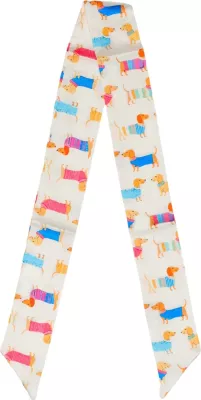 Fular për femra I am FOULARD, bezhë-bardhë